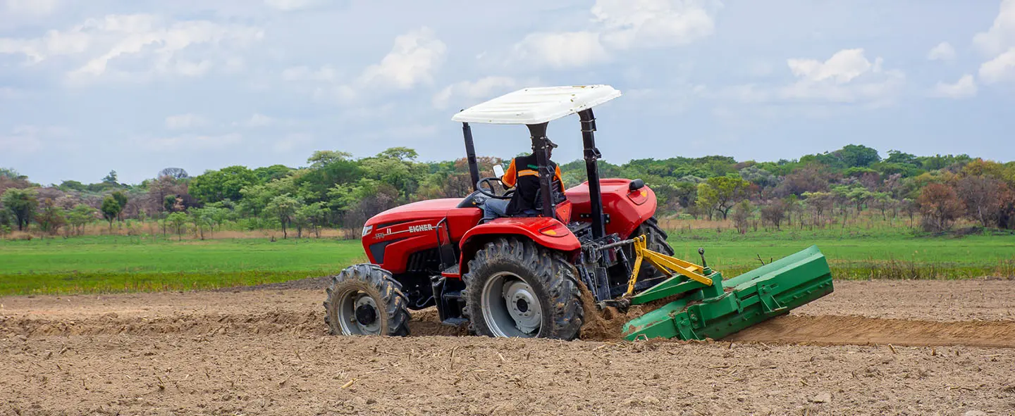 tractor in field